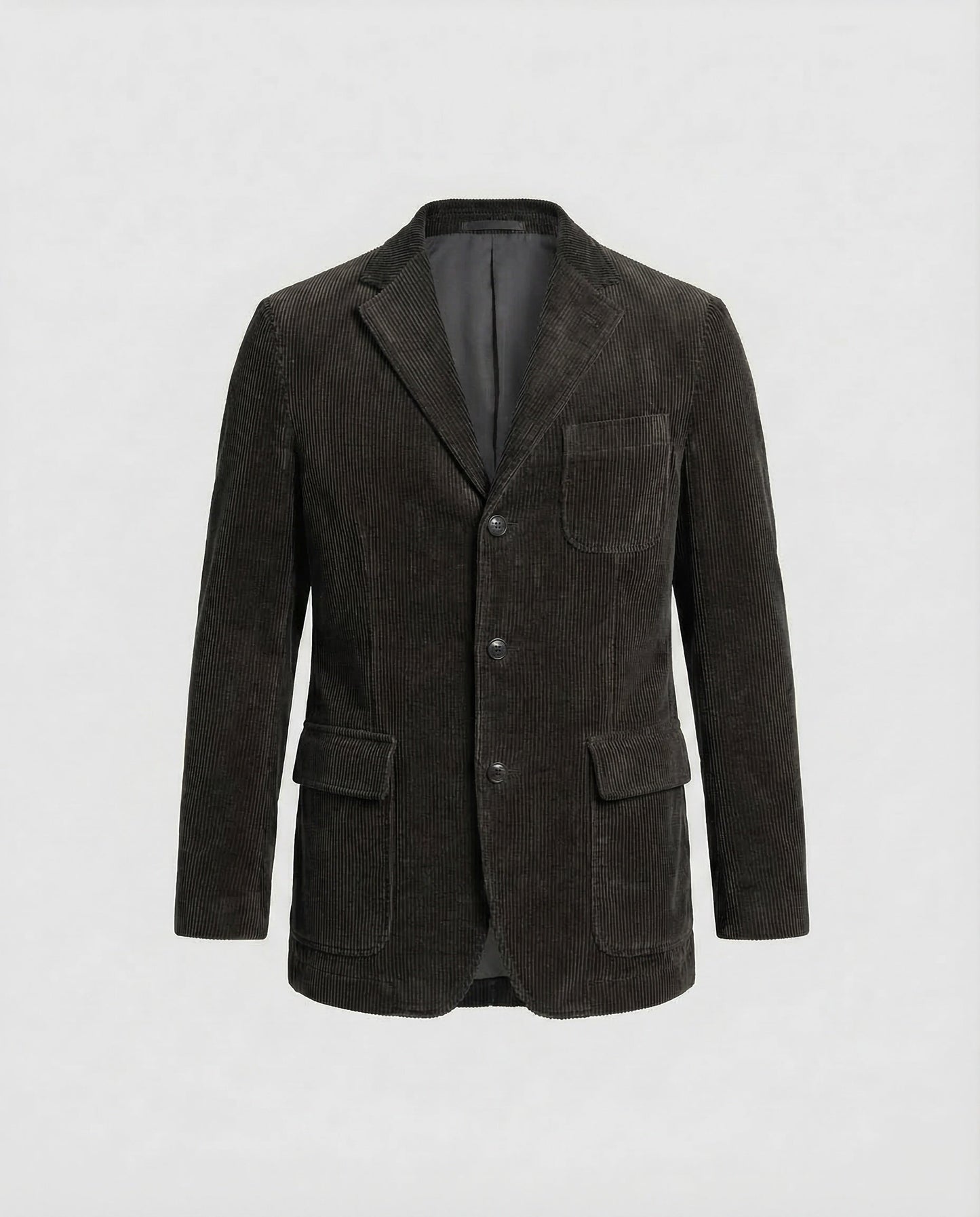 Corduroy Blazer Set Damen Baumwolle Grübchen Optik