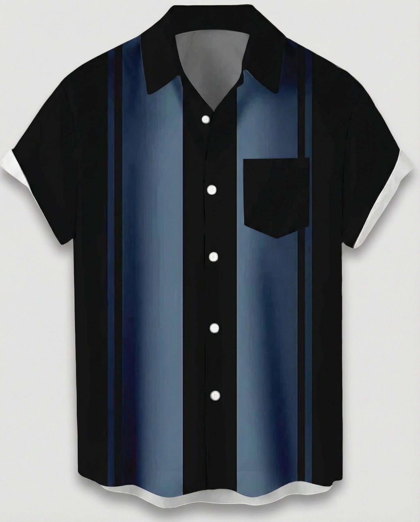 Herren Hawaiihemd Kurzarm Palmenprint