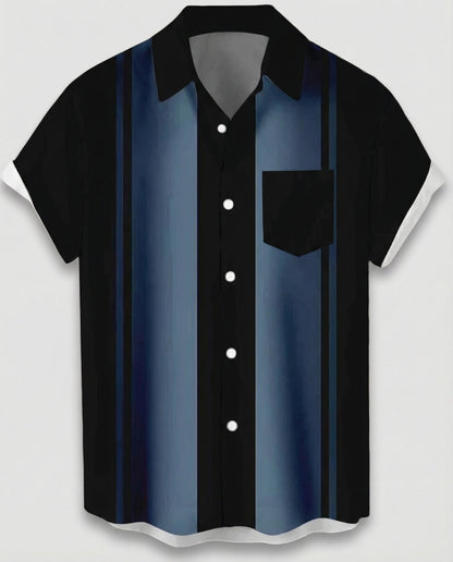 Herren Hawaiihemd Kurzarm Palmenprint