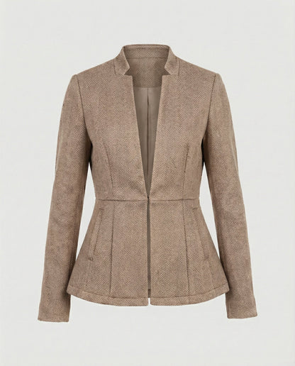 Damen Ärmelloses Blazer Hahnentritt
