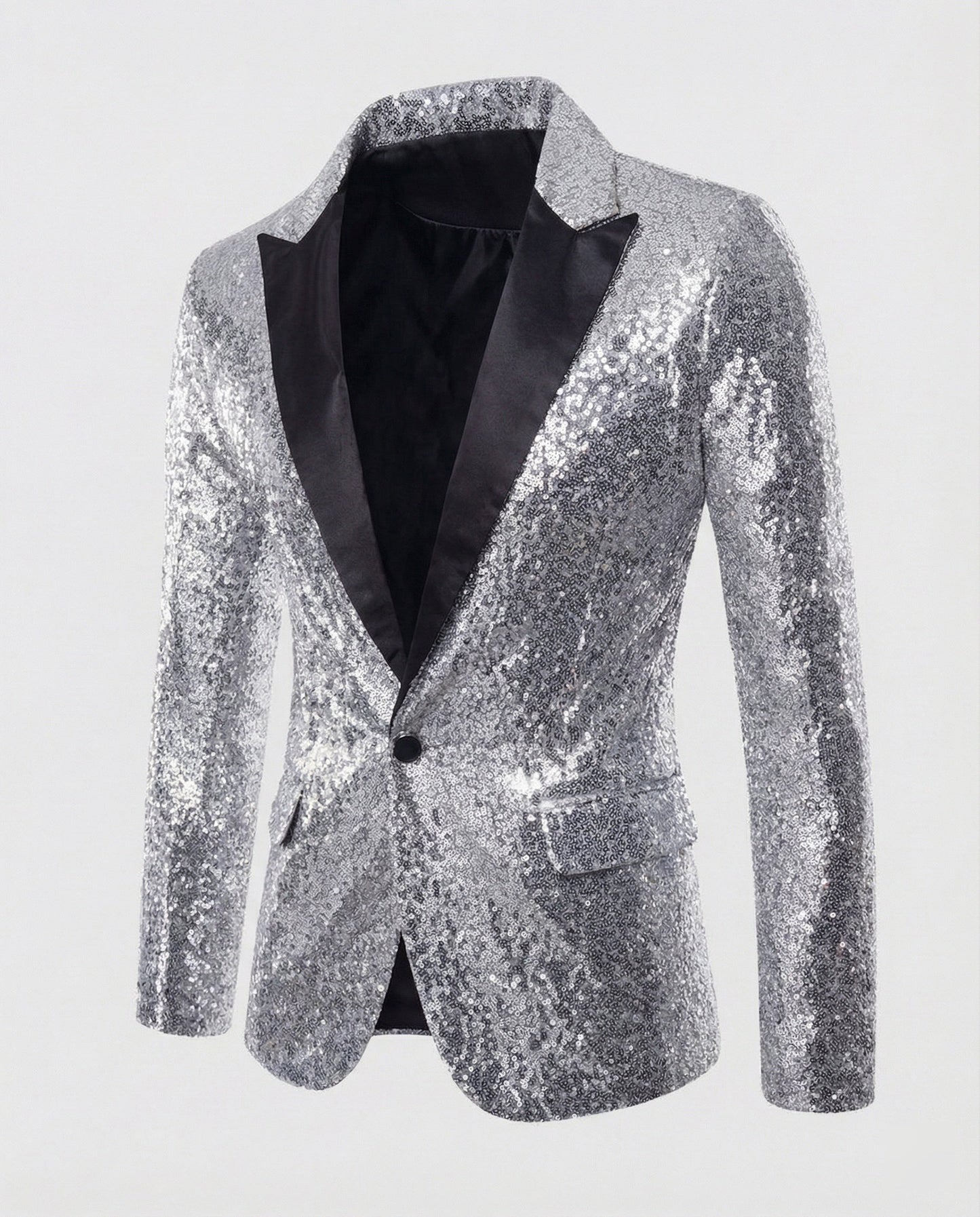 Herren Pailletten Blazer Glitzer