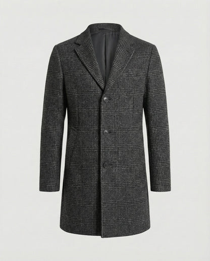 Herren Mantel Elegant Herbst Leder
