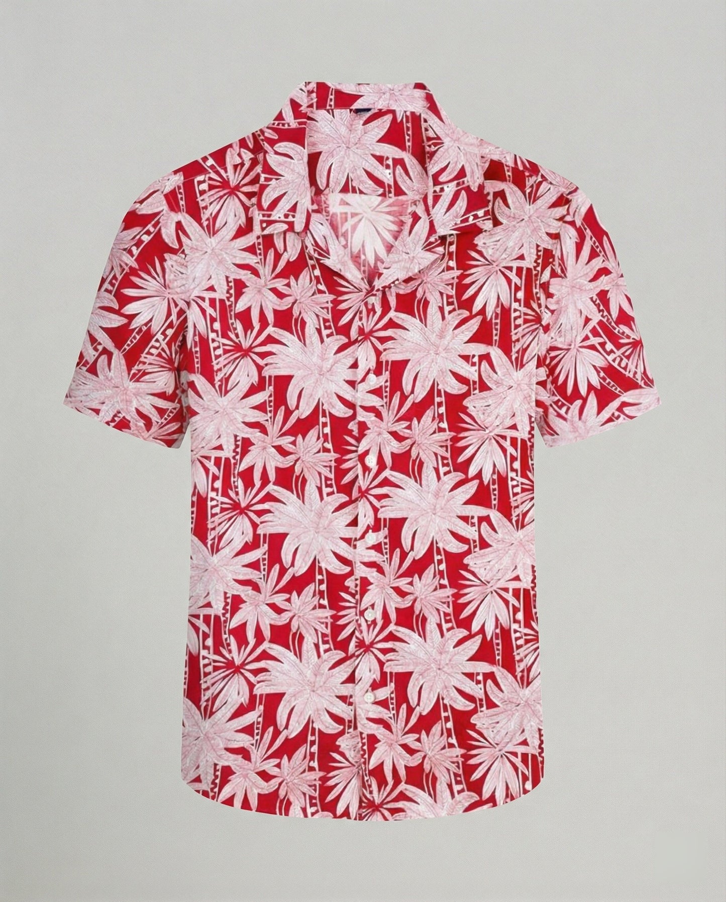 Herren Hawaiihemd Kurzarm Palmenprint