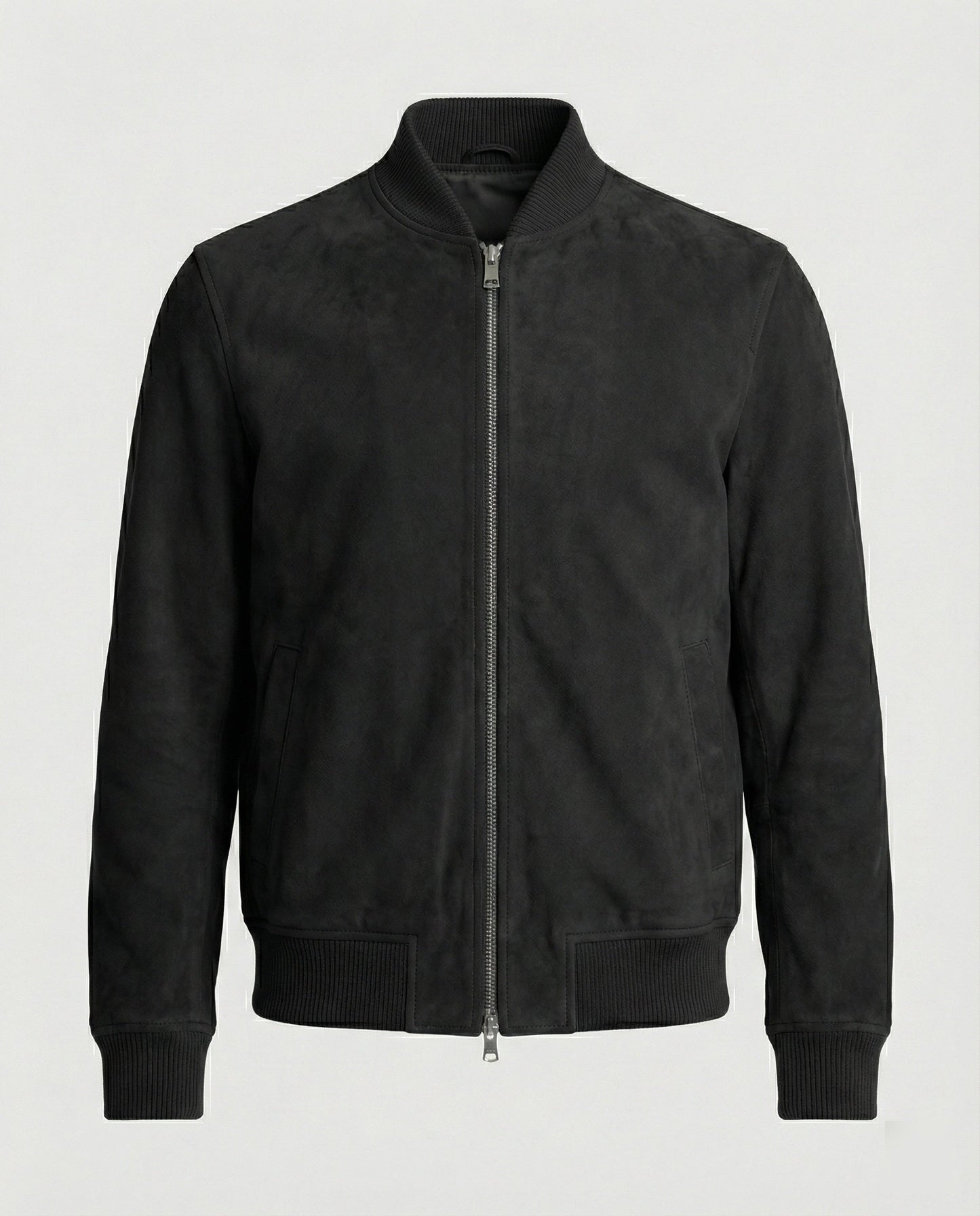 Herren Bomberjacke Lederoptik Kunstleder