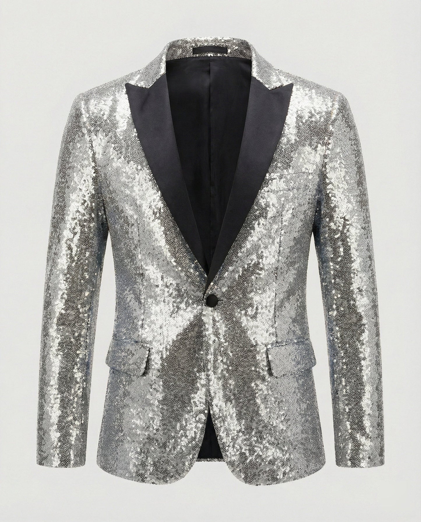 Herren Blazer Pailletten Glänzend