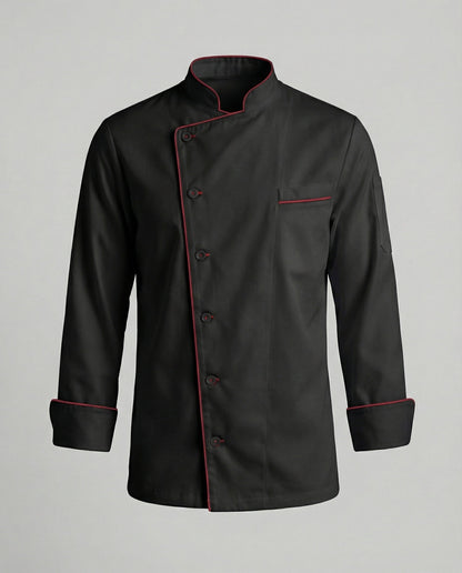 Herren Kochjacke Kontrast Eleganz
