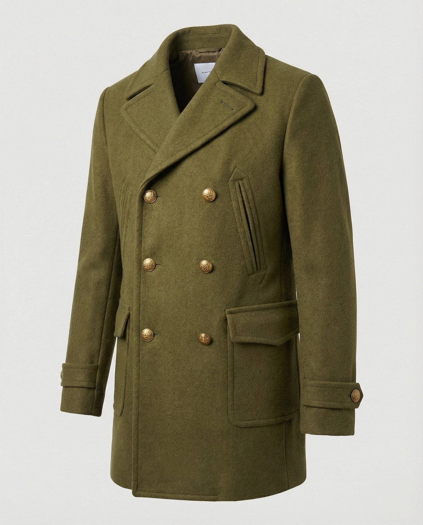 Herren Wollmantel Elegantes Design Doppelknopf