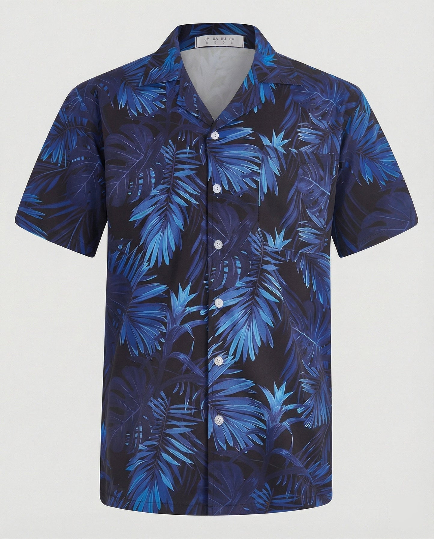 Herren Hawaiihemd Kurzarm Palmenprint