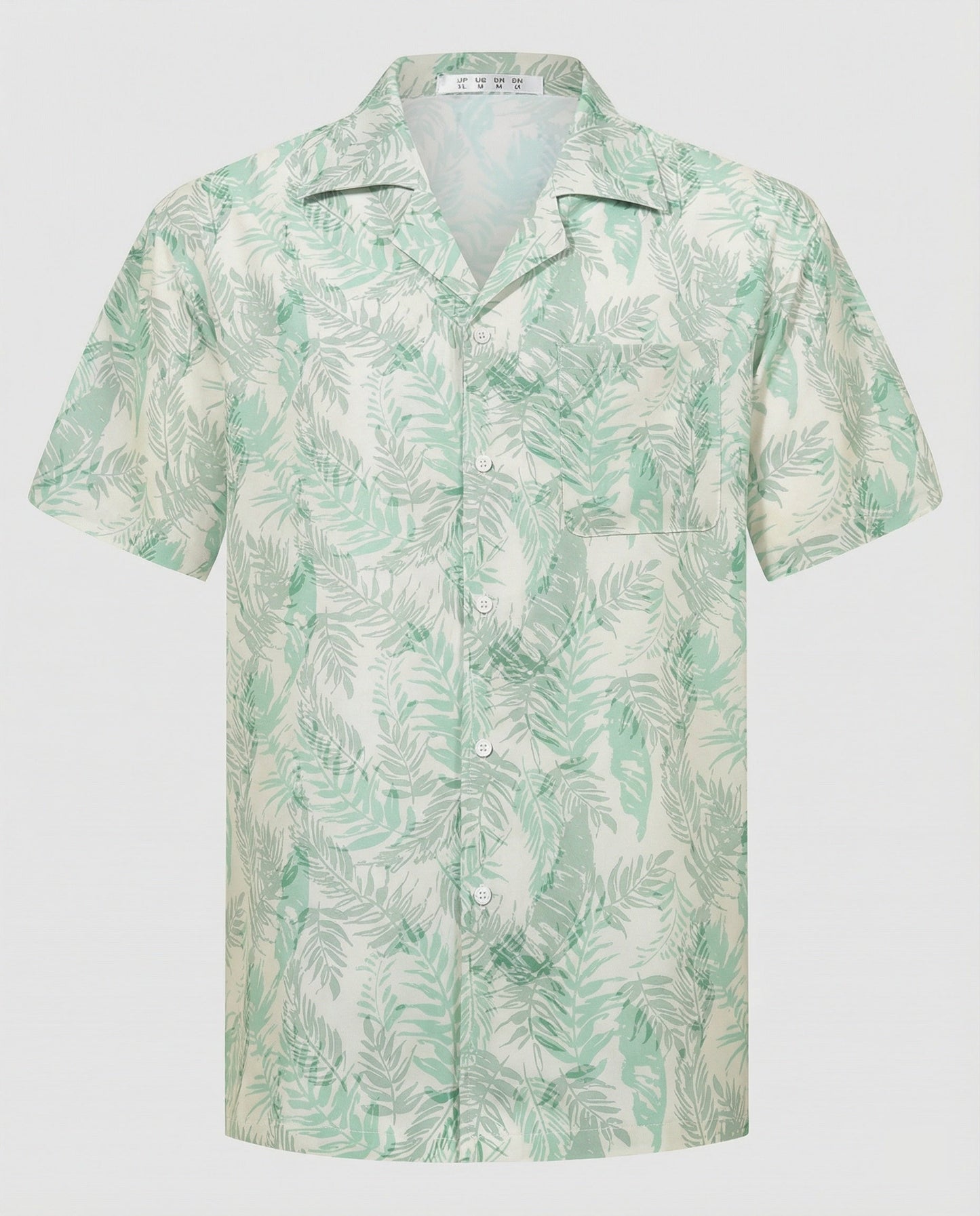 Herren Hawaiihemd Kurzarm Palmenprint