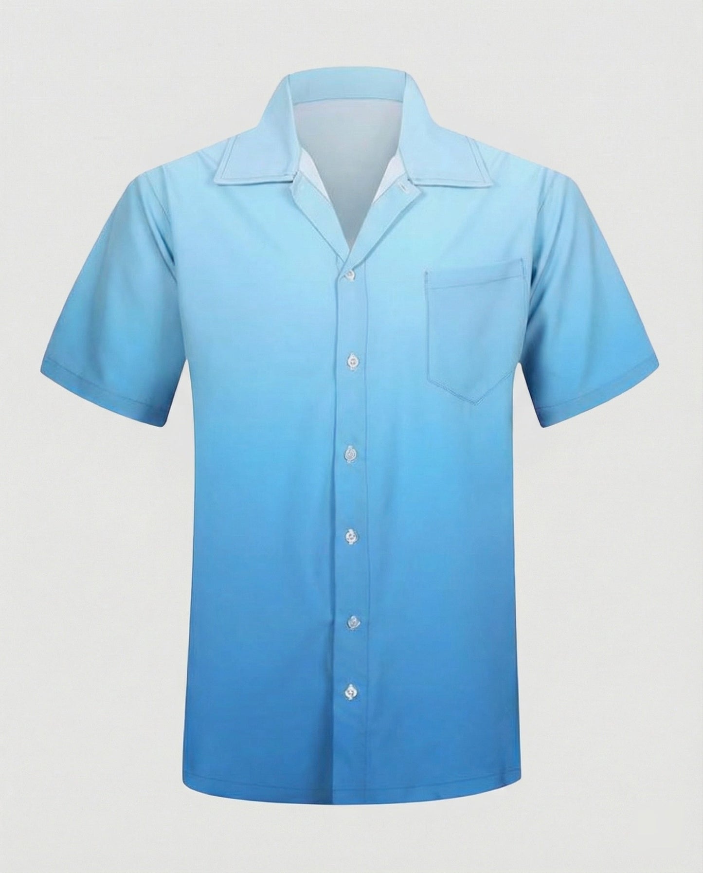 Herren Hawaiihemd Kurzarm Palmenprint