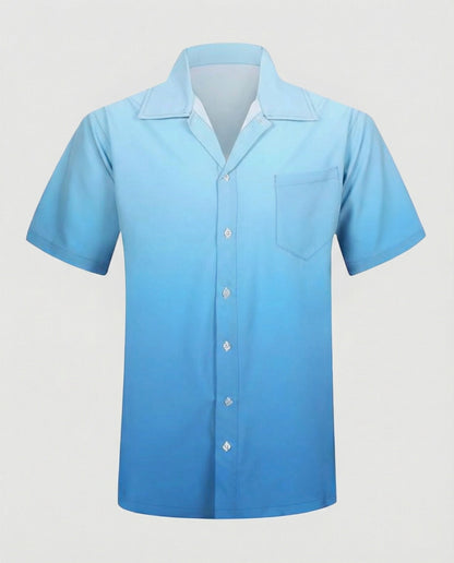 Herren Hawaiihemd Kurzarm Palmenprint