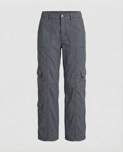 Damen Cargohose Tiefes Bein Ziernähte