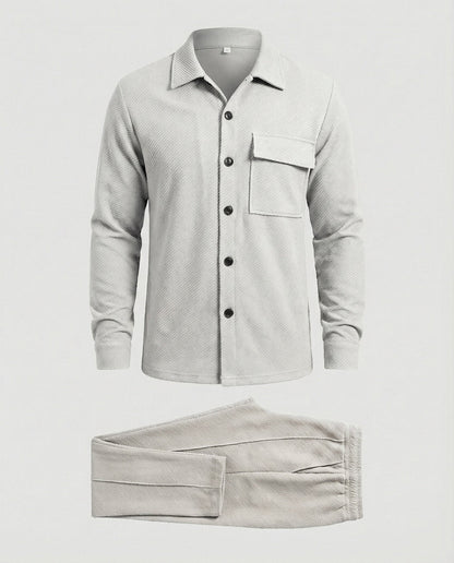 Herren Cardigan Strukturdesign Wollmix