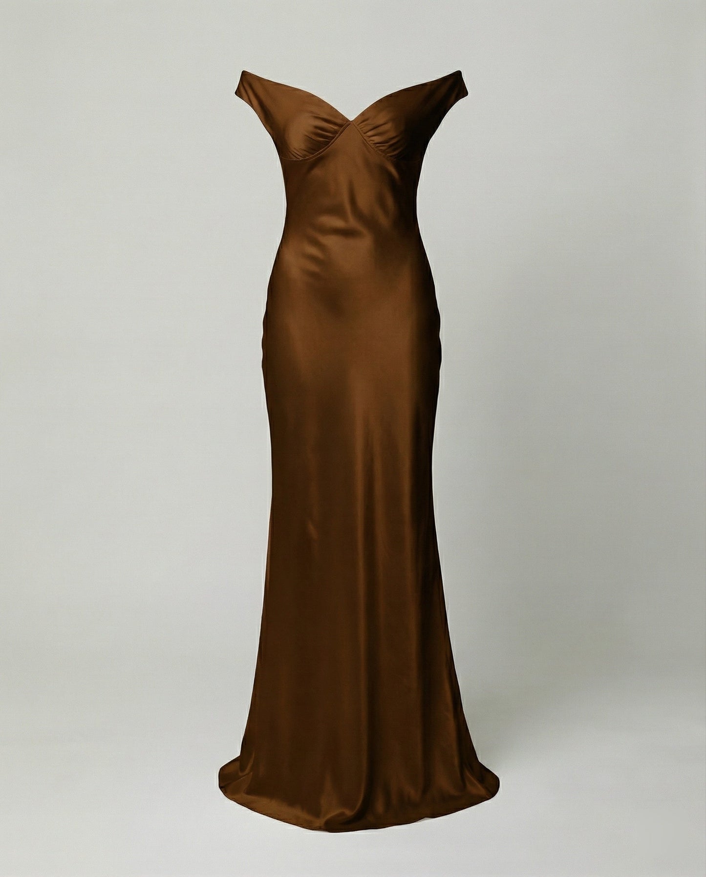 Damen Maxikleid Satin Elegant