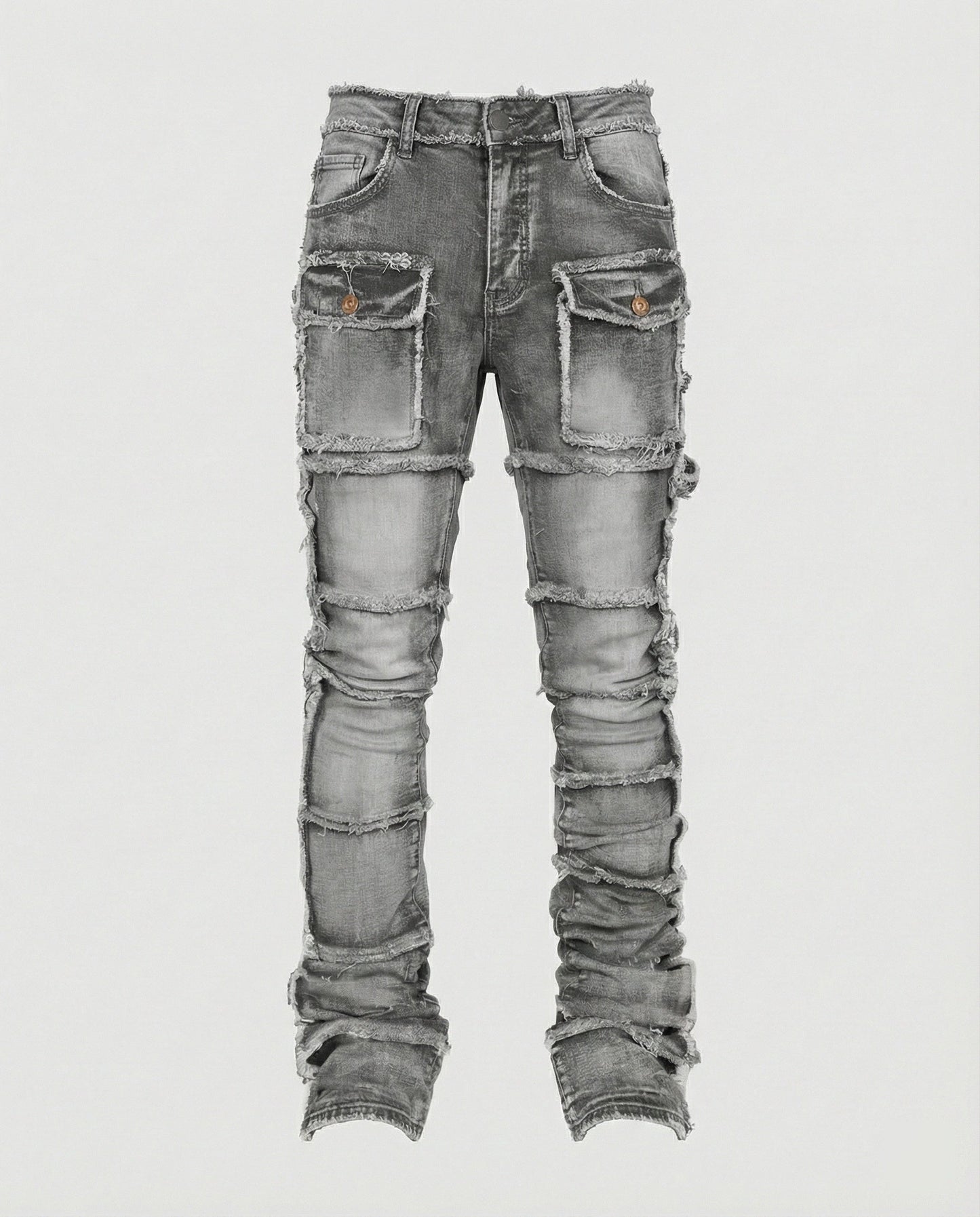 Herren Slimfit Jeans Cargotaschen