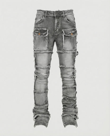 Herren Slimfit Jeans Cargotaschen