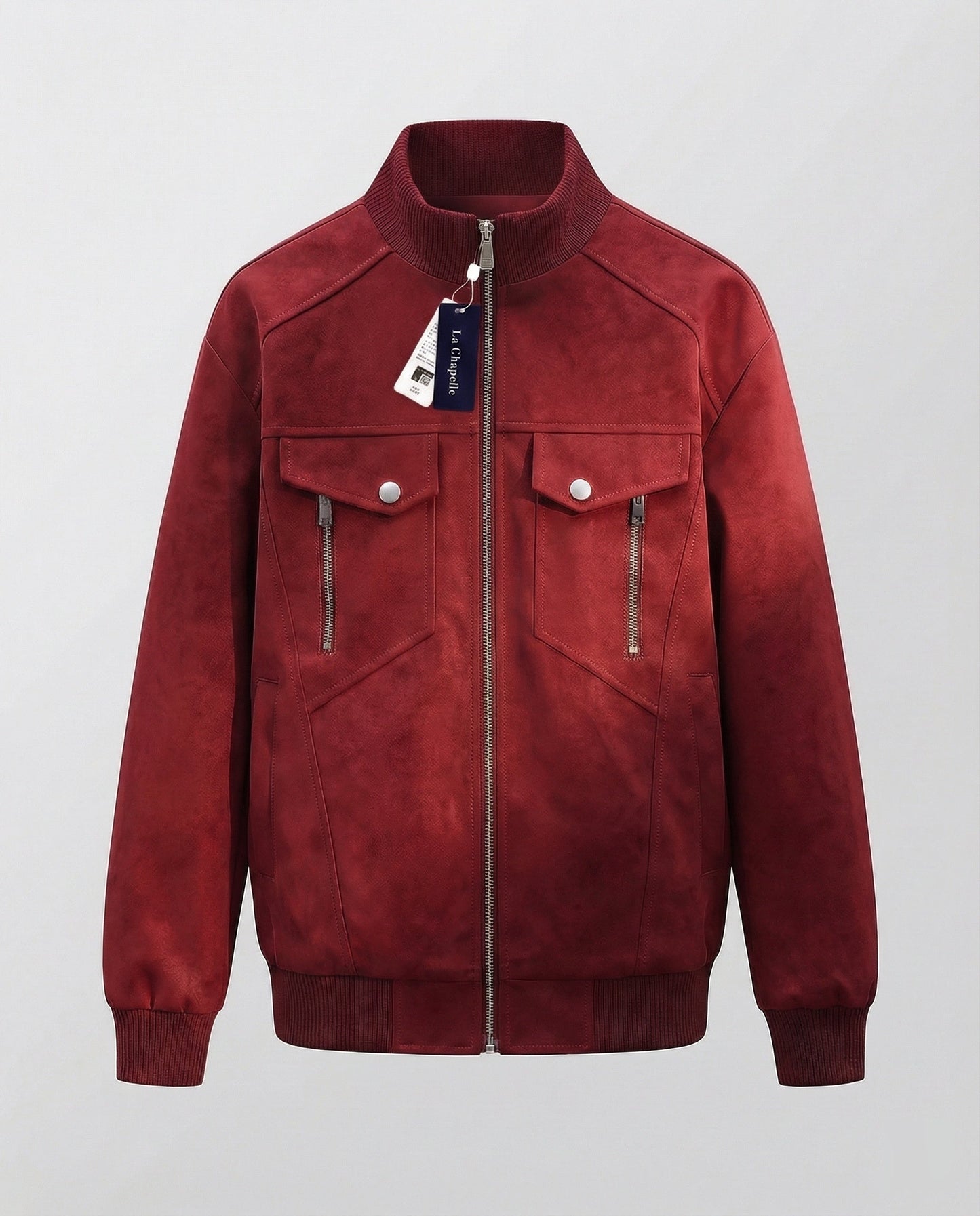Herren Velours-Bomberjacke Locker Fit