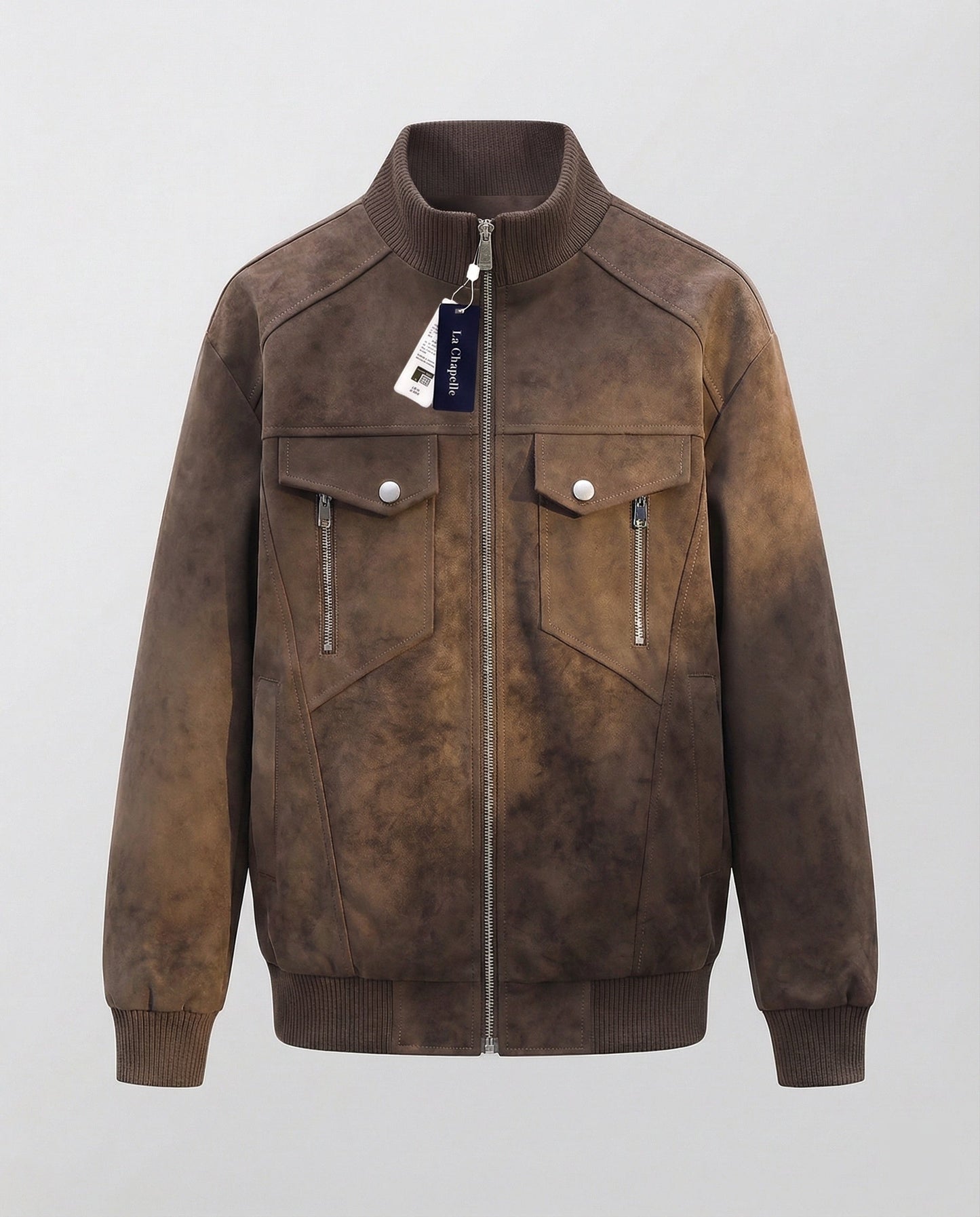 Herren Velours-Bomberjacke Locker Fit