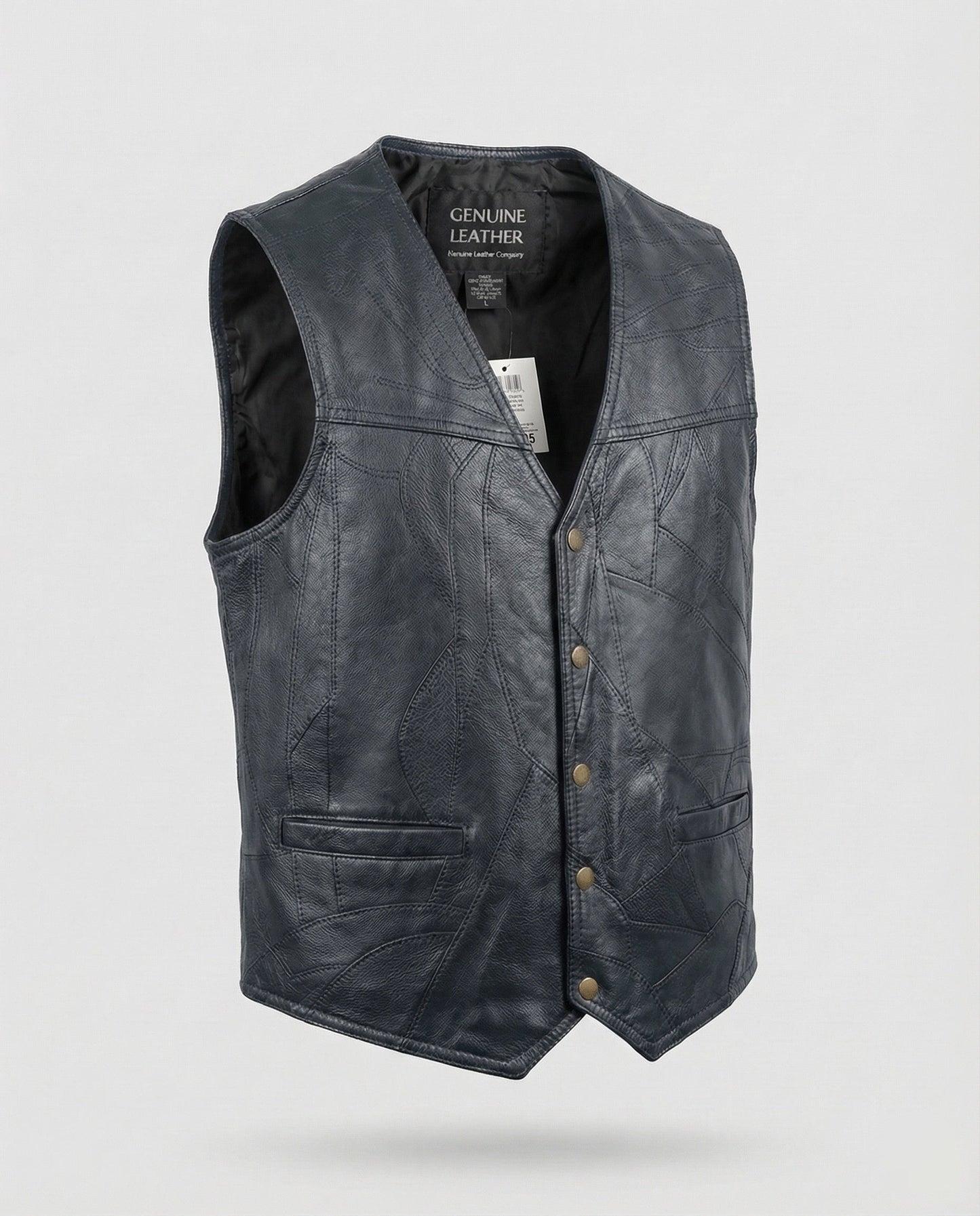 Herren Lederweste Biker Stil