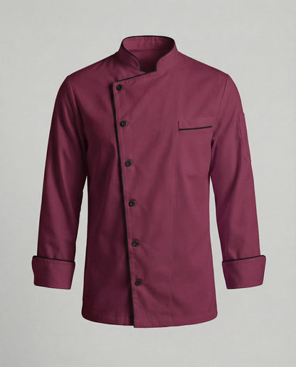 Herren Kochjacke Kontrast Eleganz