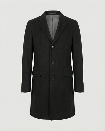 Herren Wintermantel Revers Elegantes Design