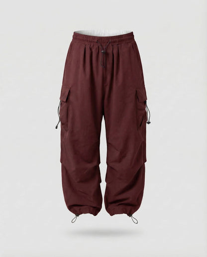 Damen Cargohose Leicht Bequem Weite Passform