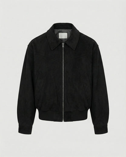 Herren Bomberjacke aus Veloursleder