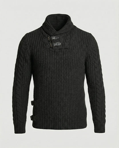 Herren Asymmetrischer Strickpullover