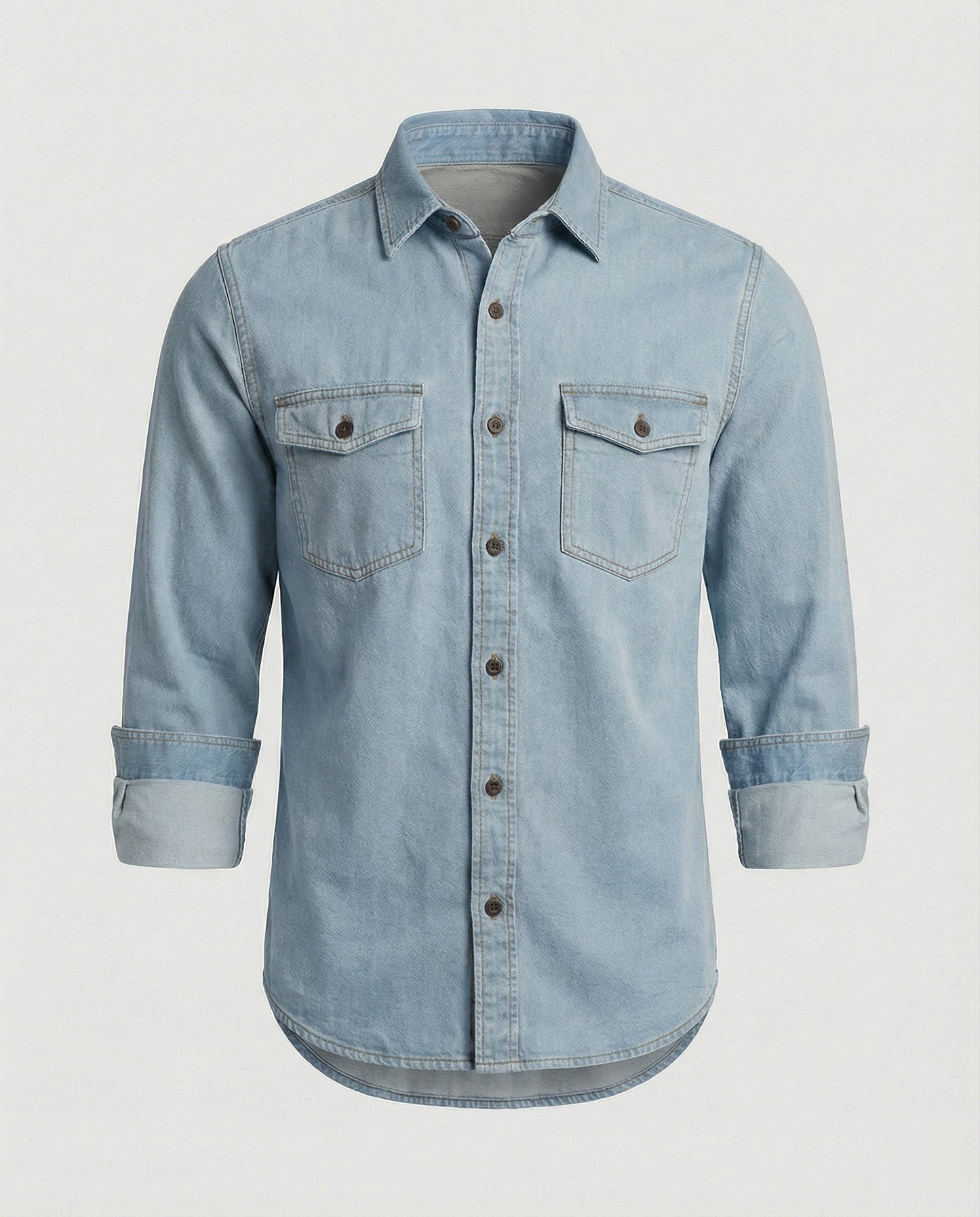 Herren Jeanshemd mit Brusttaschen Baumwolle