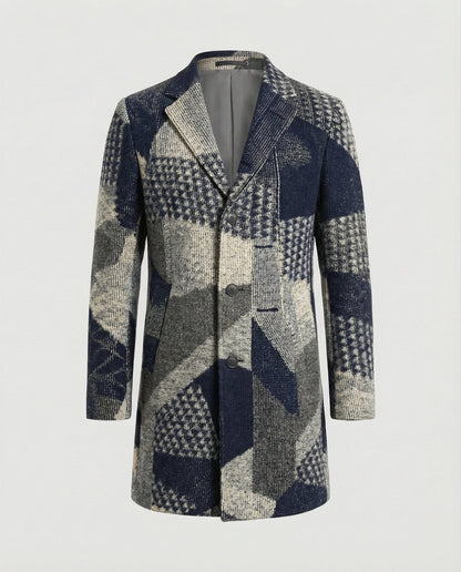 Herren Mantel Elegant Herbst Leder