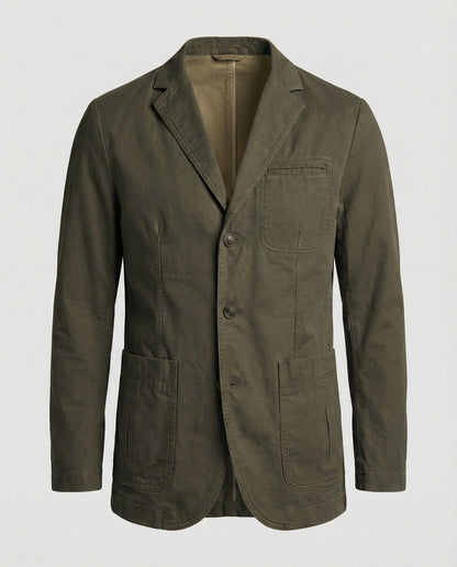 Herren Blazer Baumwolle Leicht Beige - Norvielle