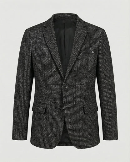 Herren Slimfit Sakko Tweed 2-Knopf