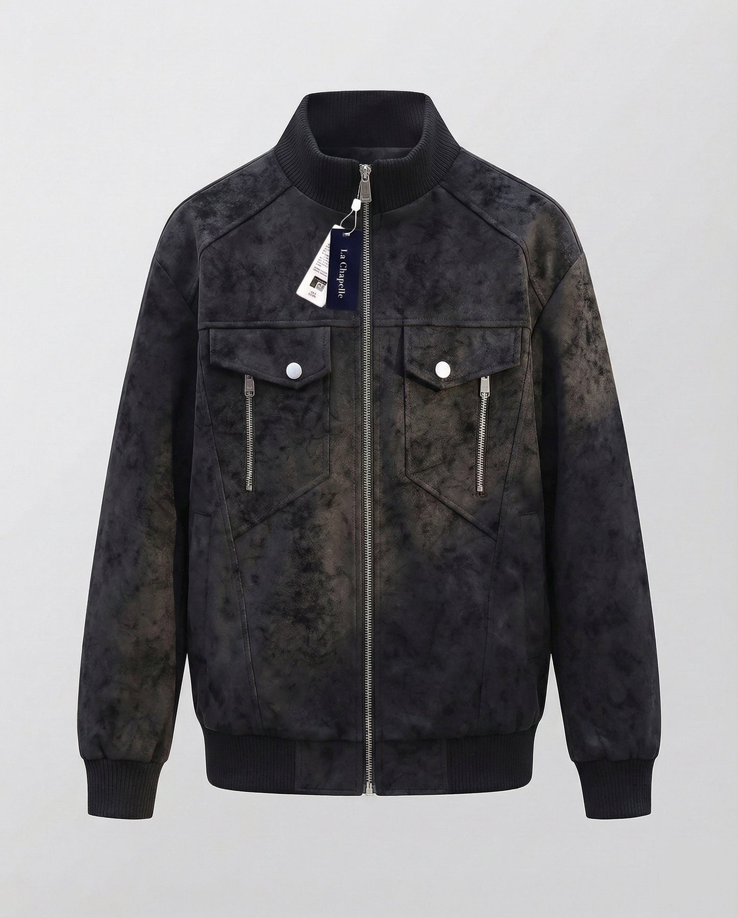 Herren Velours-Bomberjacke Locker Fit