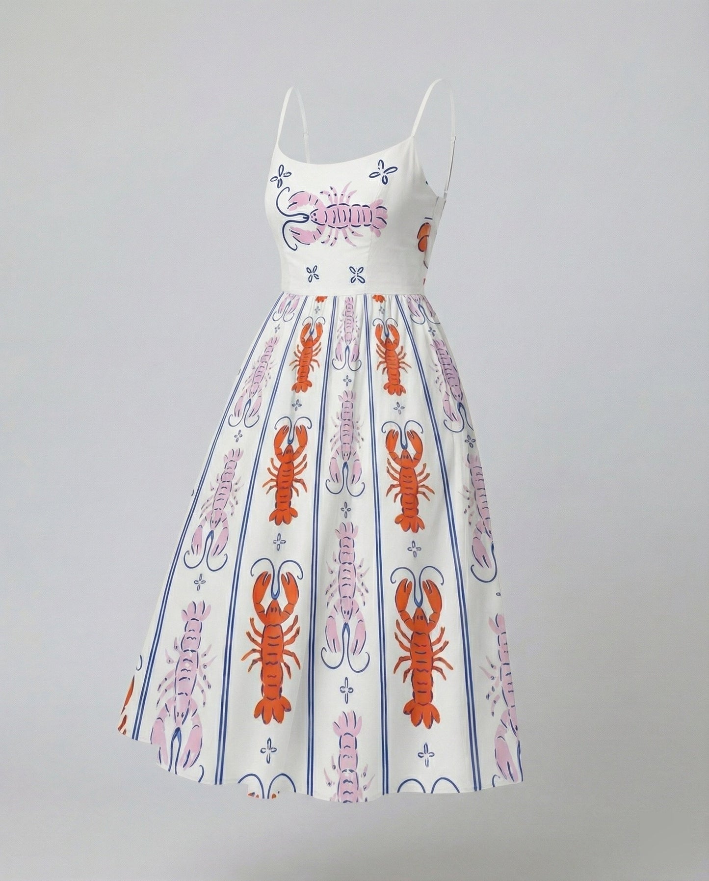 Einfaches Damenkleid U-Ausschnitt Strapsen