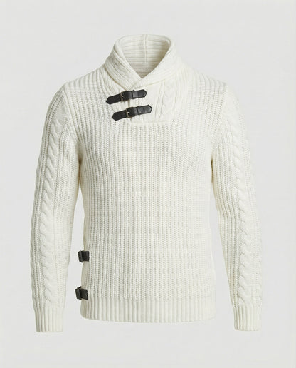 Herren Asymmetrischer Strickpullover