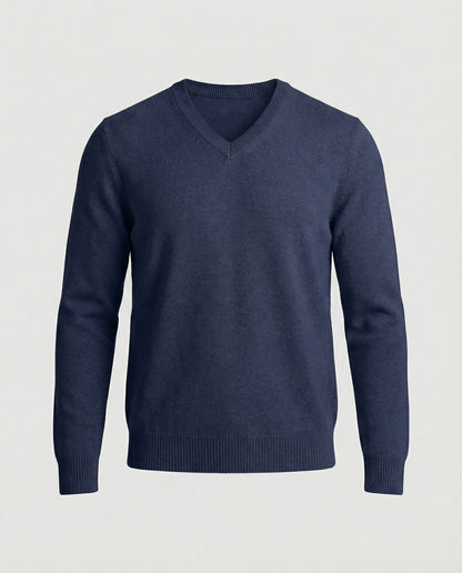 Herren Feinstrick Pullover V-Ausschnitt