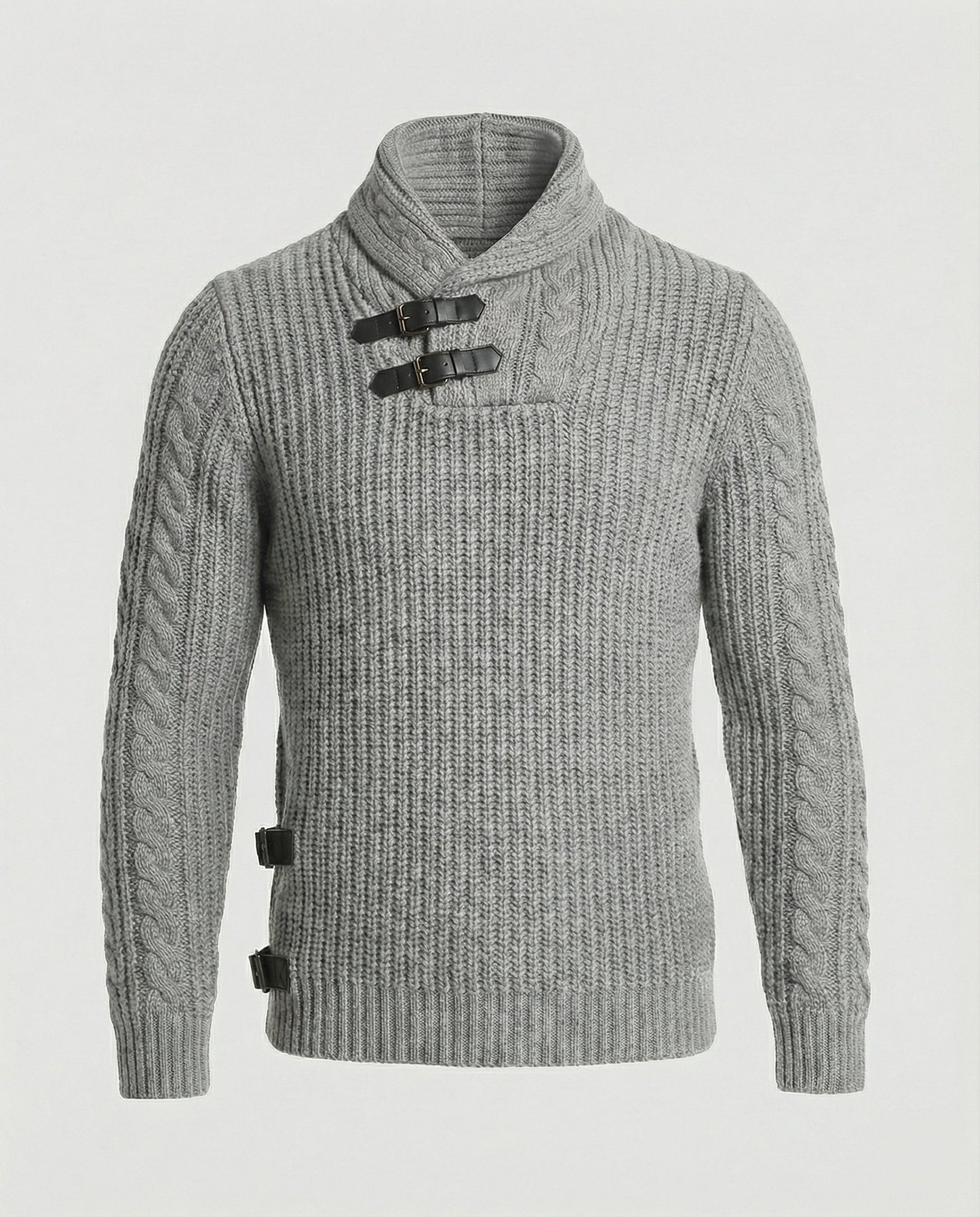Herren Asymmetrischer Strickpullover