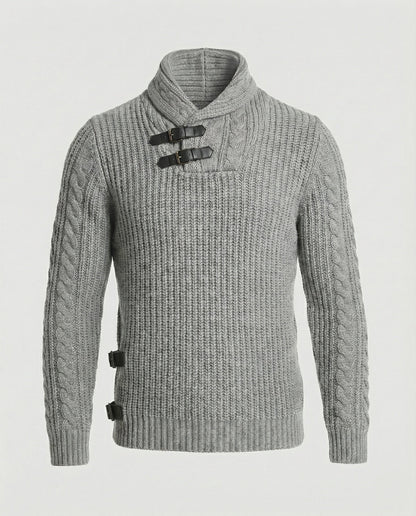 Herren Asymmetrischer Strickpullover