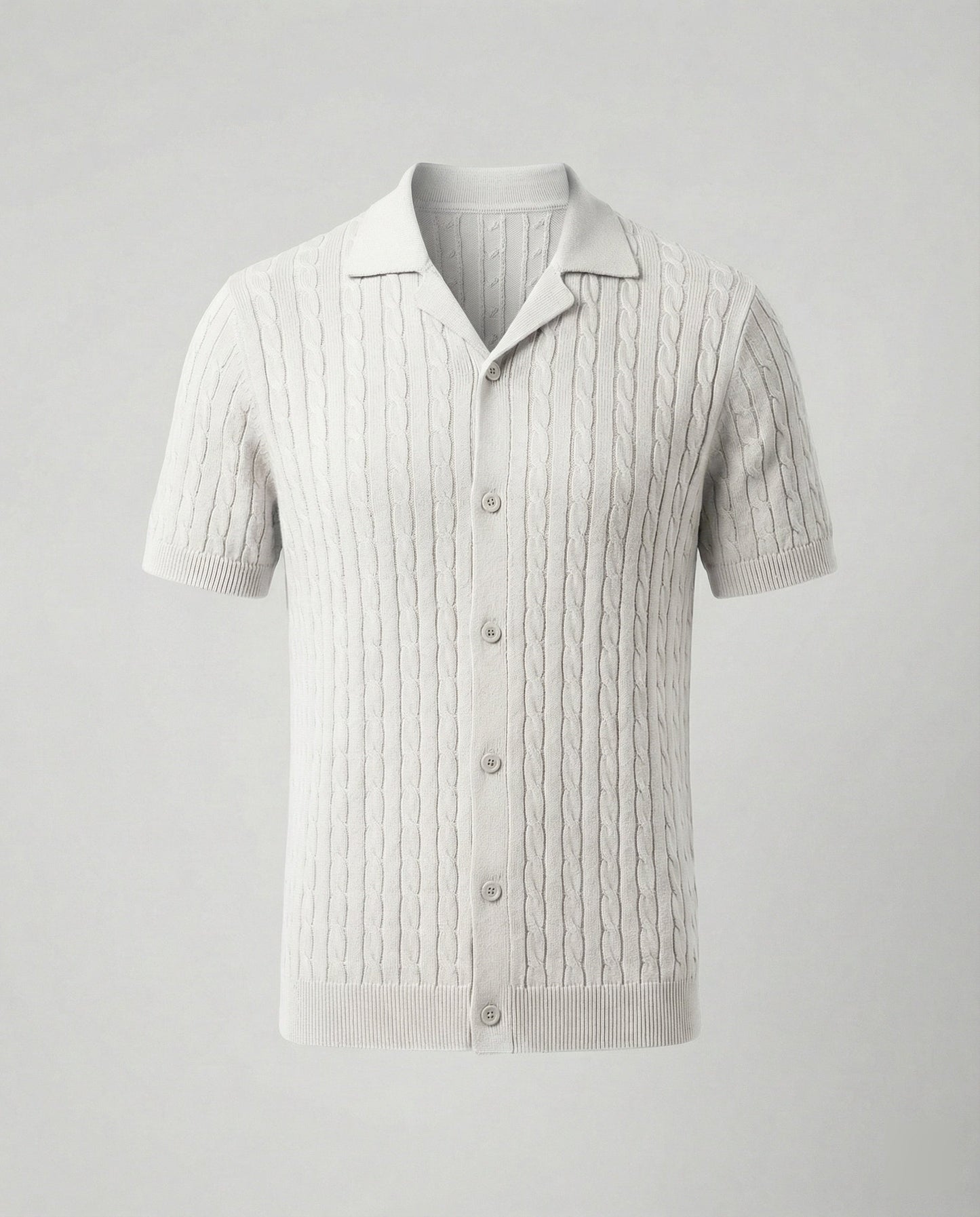 Herren Kurzarm Strickhemd