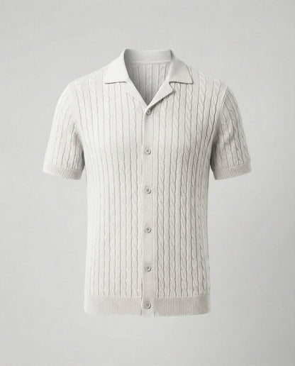 Herren Kurzarm Strickhemd