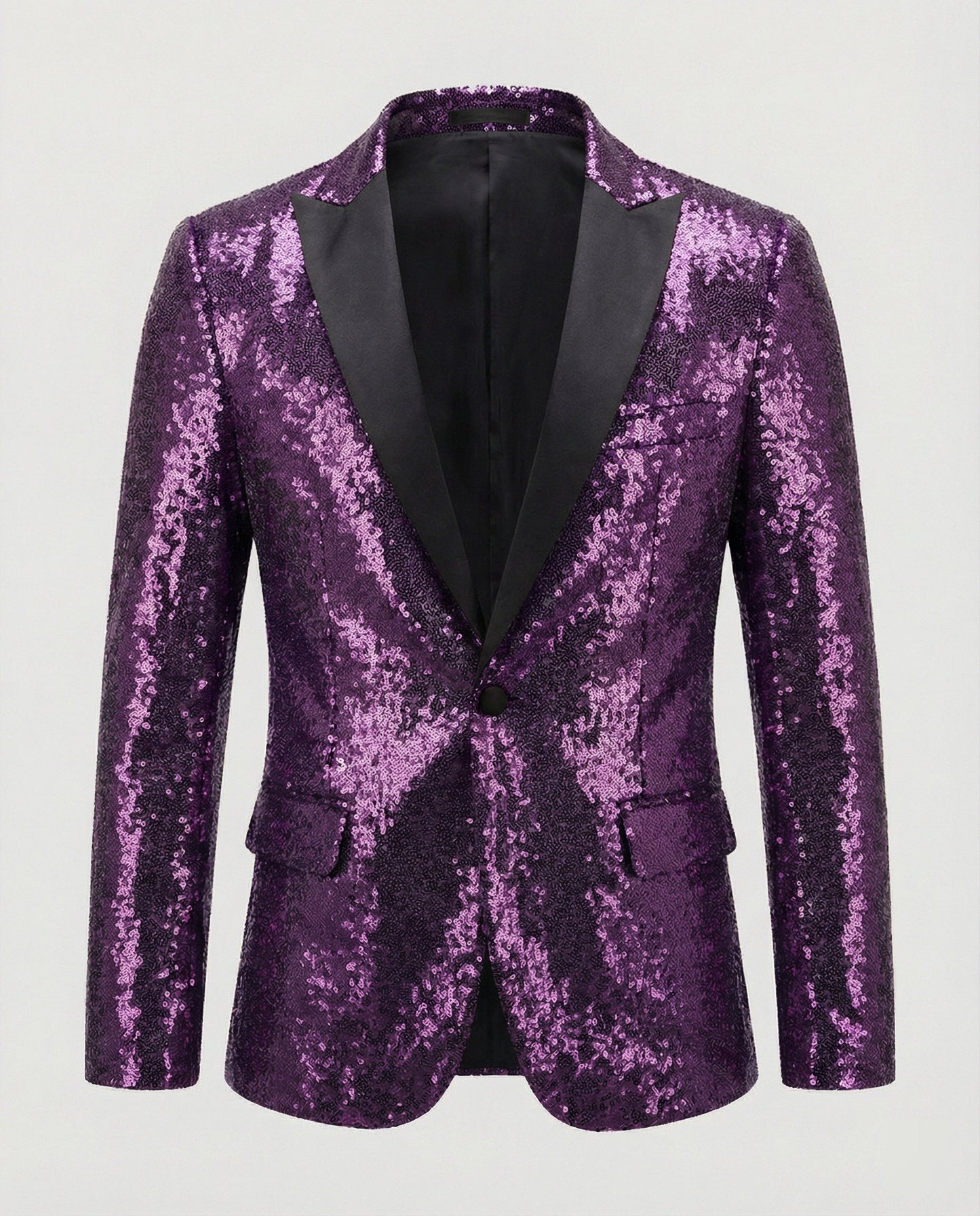 Norvielle Herren Blazer Pailletten Glänzend