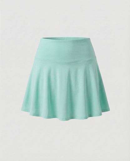 Damen Bade-Skort Hochgeschnitten Mit Seitentasche