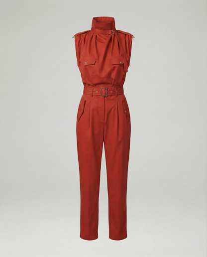 Damen Ärmelloser Jumpsuit Modern Stylisch