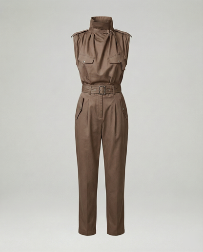 Damen Ärmelloser Jumpsuit Modern Stylisch