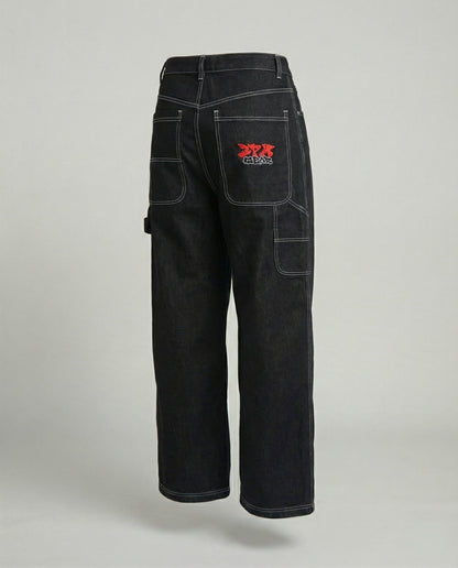 Herren Baggy Jeans Denim Weite Passform Lässig