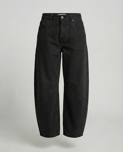Damen Weitebein Jeans Hose Denim