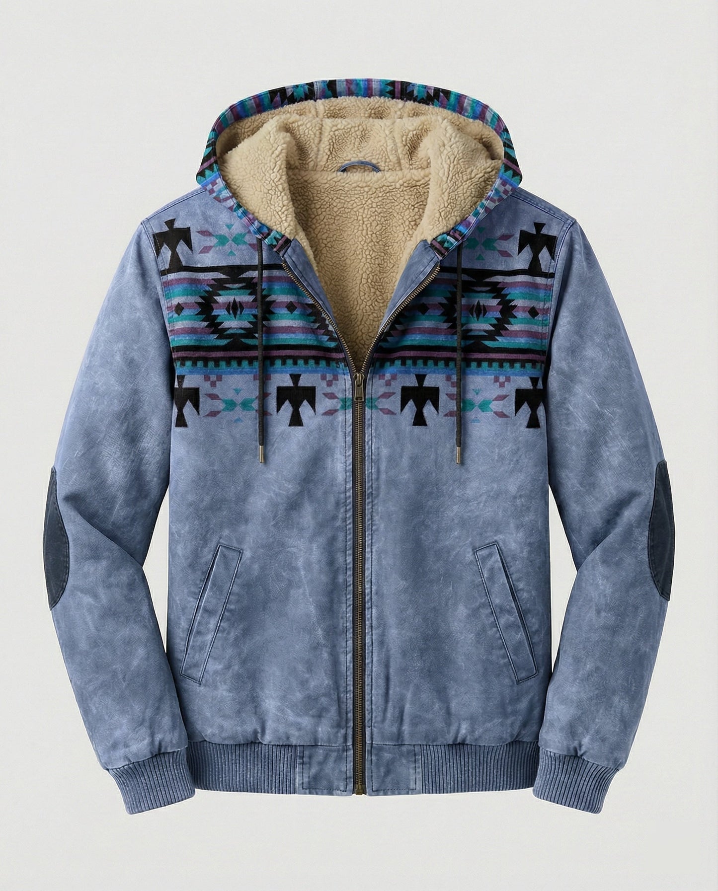 Herren Kapuzenjacke Tribal Print