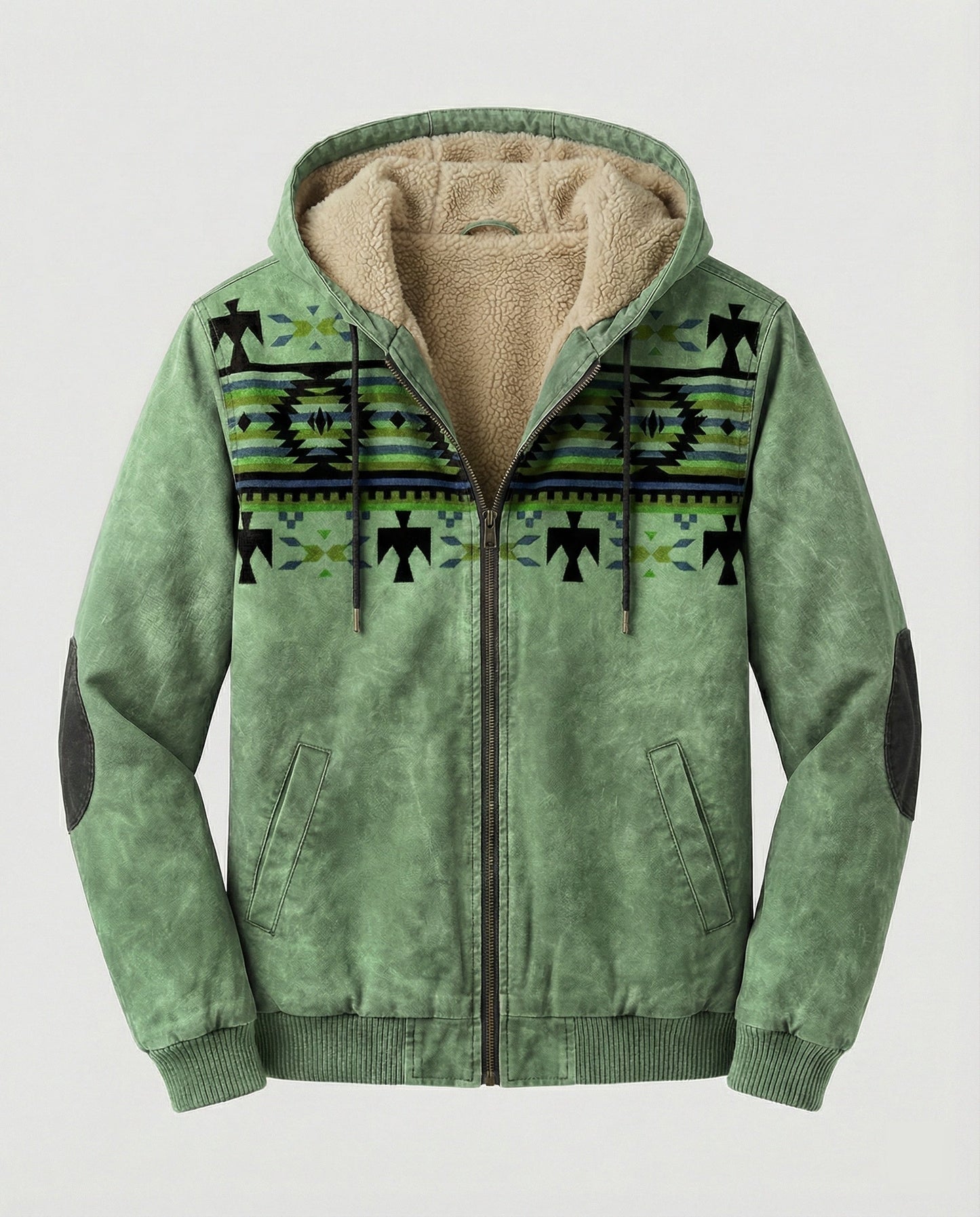 Herren Kapuzenjacke Tribal Print