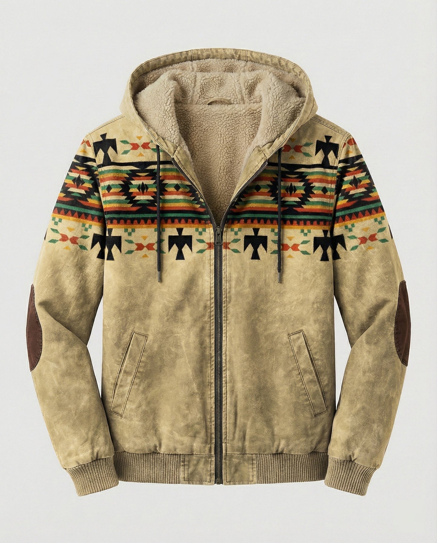 Herren Kapuzenjacke Tribal Print