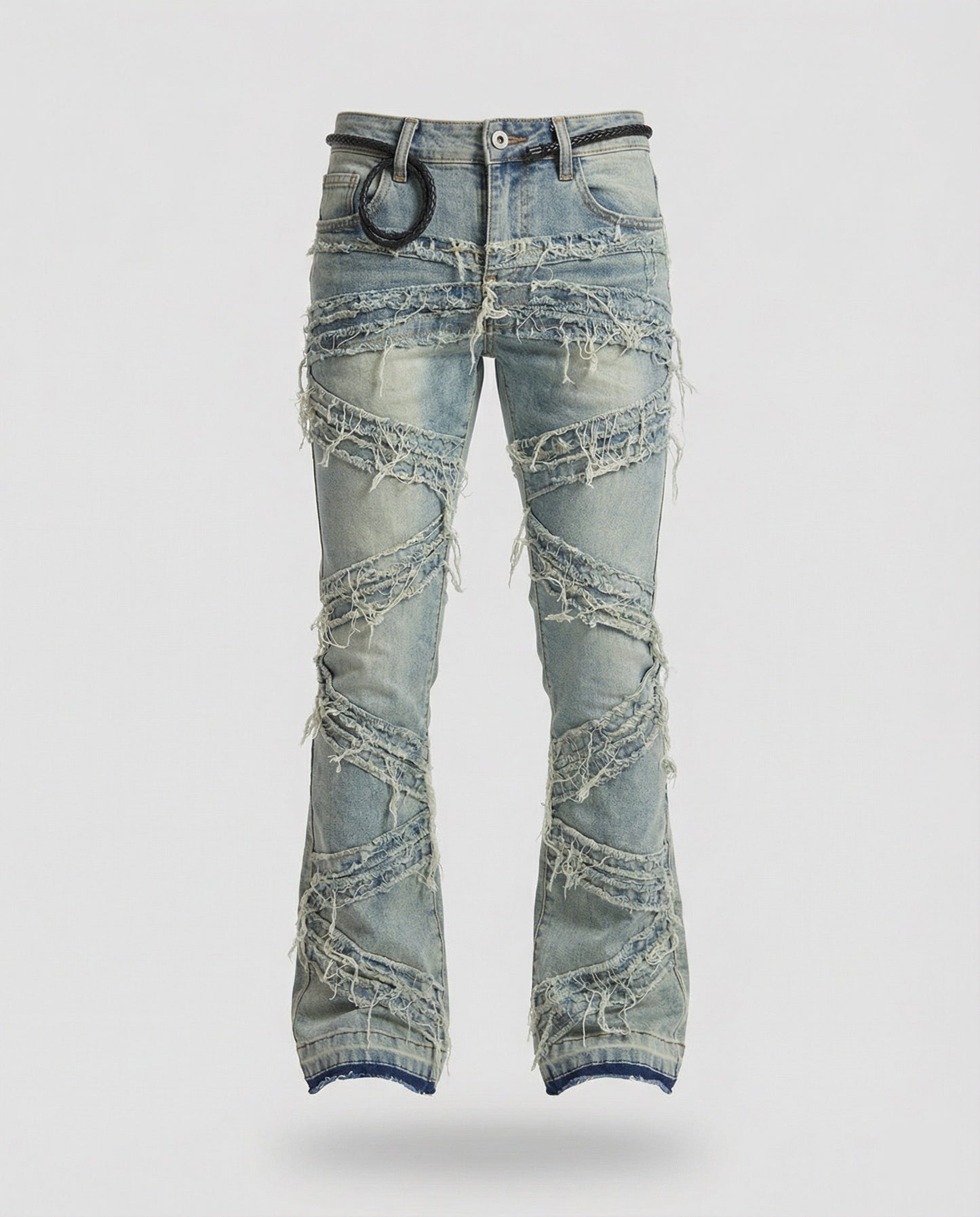 Herren Jeans Gerade Destroyed Look - Norvielle